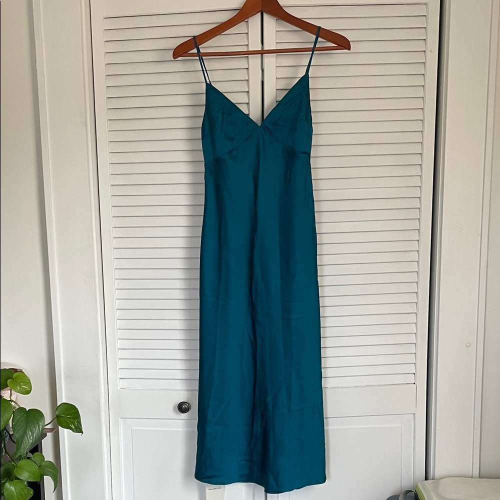Abercrombie Teal Spaghetti Strap Dress